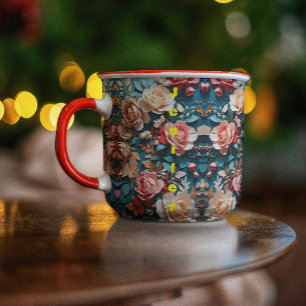 Photo Blommönsters avbildar en Modern Bröllop-cell Mugg
