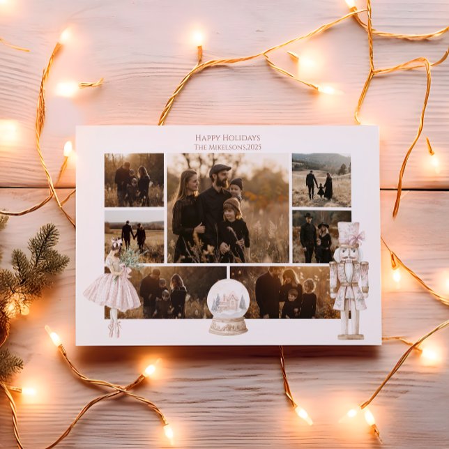 Photo Blush Nutcracker Christmas Julkort (Skapare uppladdad)