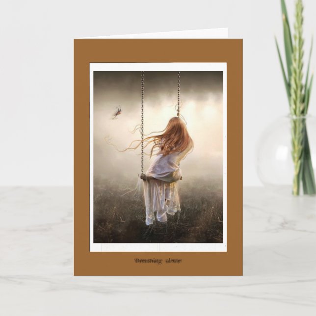 photo bohême romantique balançoire jeune fille kort (Framsida)