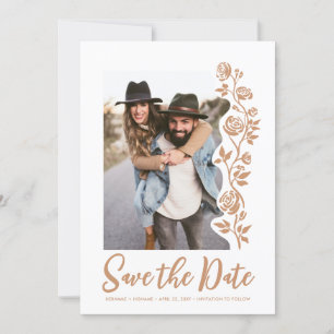Photo Boho Earthy Hand plockade Ro QR-kodwebbplats Spara Datumet