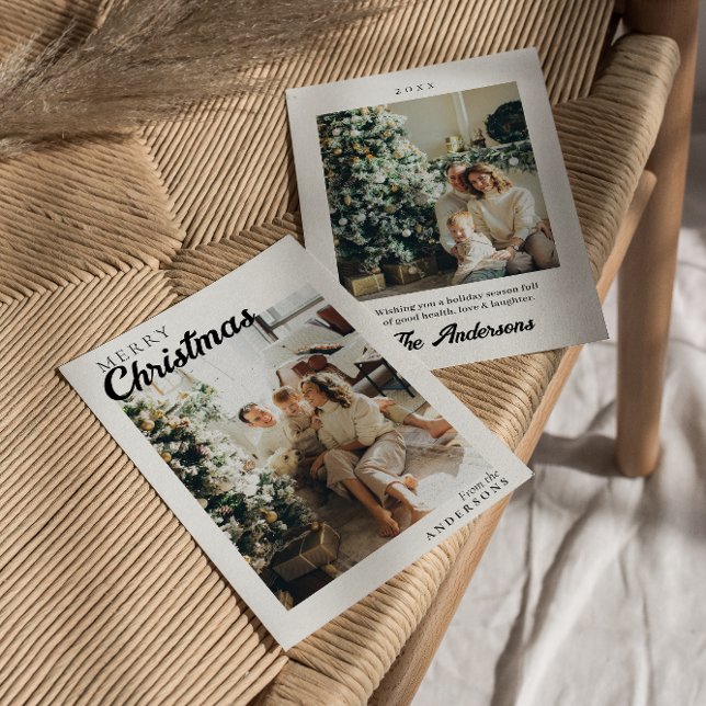 Photo Boho Minimalist Modern God jul Julkort (Skapare uppladdad)