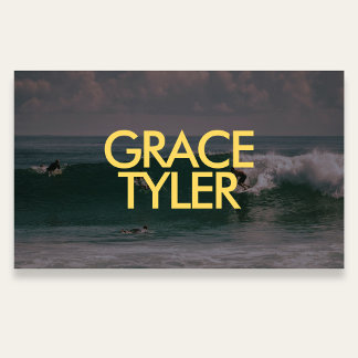 Photo Bold Modern QR Code White Business Card Visitkort