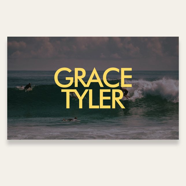 Photo Bold Modern QR Code White Business Card Visitkort (Skapare uppladdad)