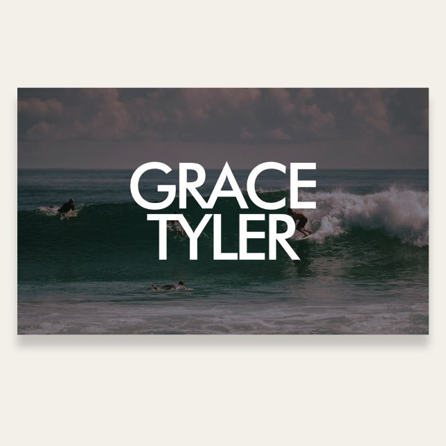 Photo Bold Modern QR Code White Business Card Visitkort (Skapare uppladdad)