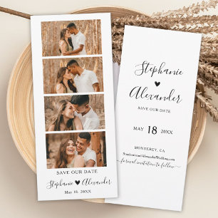 Photo Booth Bookmark Bröllop spara datum Datumet