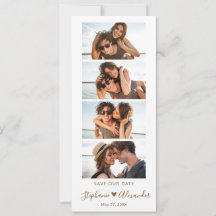 Photo Booth Bookmark-skript Bröllop spara datum