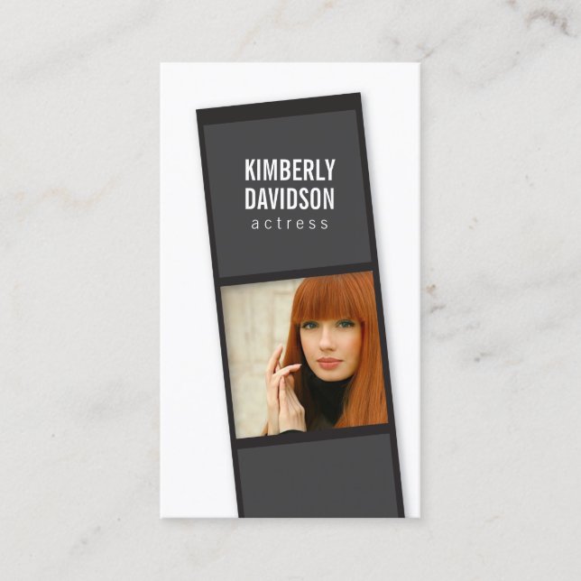 Photo Booth Film Strip for Actors, Models Visitkort (Framsida)