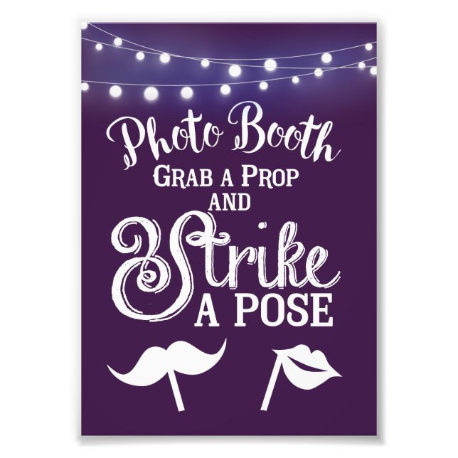 Photo Booth party eller bröllop kväll Fototryck (Framsidan)