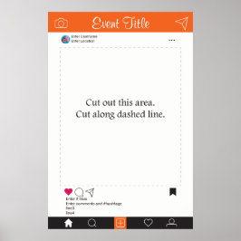 Photo Booth Prop Ram Poster Orang och Black