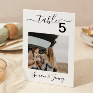 Photo Bordsnumren Bröllop-tecken 5x7 Inbjudningar