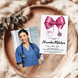 Photo Bow Stethoscope Sjuksköterskeskola Student Inbjudningar