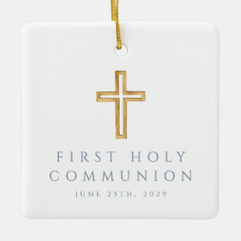 Photo Boy Religiösa Kor First Communion Julgransprydnad Keramik