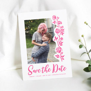 Photo Bright Rosa Hand plockade Ro Romantic Simple Spara Datumet