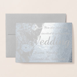 Photo Bröllop Ceremony-inbjudanFoil Card Folierat Kort