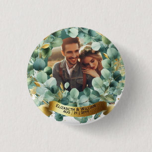 PHOTO Bröllop Gift Newlyweds-årsdagen Par Knapp