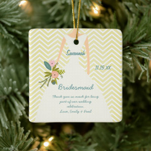Photo Bröllop Gown Bridesmaid KeepsakGift Julgransprydnad Keramik