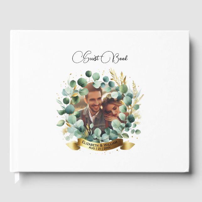 PHOTO Bröllop GUEST BOK-årsdagen Gästböcker (Framsida)