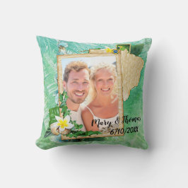Photo Bröllop Pillow Tropical Kudde