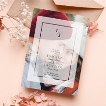 Photo Bröllop Vellum Transparency Effect Initialer