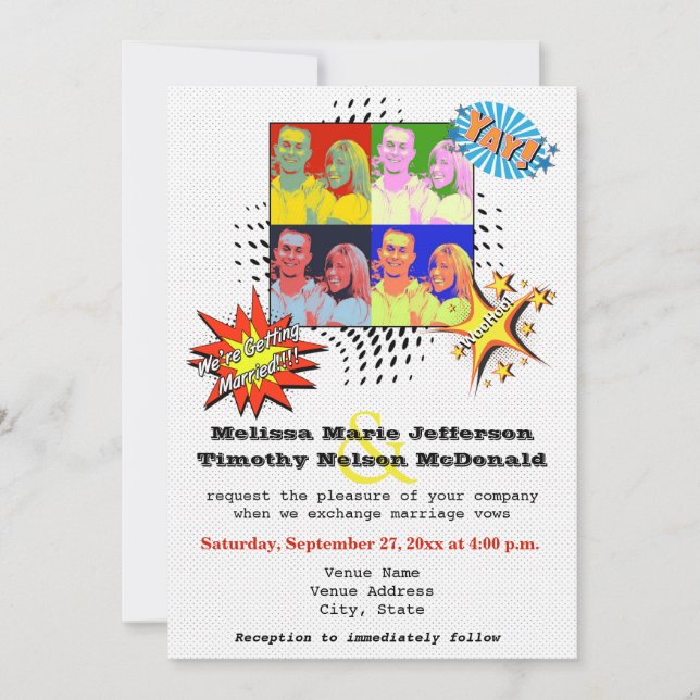 PHOTO-bröllopsinbjudan Inbjudningar (Framsida)