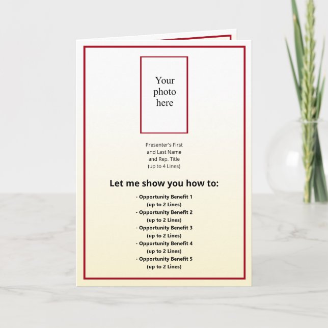 Photo Burgu./Guld Tint Gradi. Hybridstrukturlista Inbjudan (Framsida)