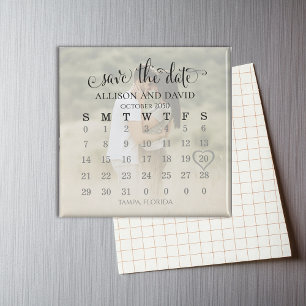Photo Calendar Heart Spara datum Bröllop Magnet