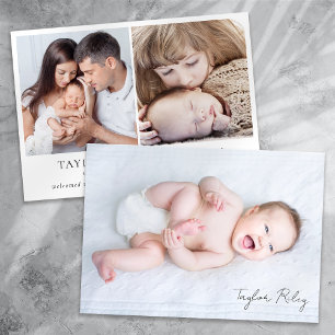 Photo Calligraphy Namn Birth Stats Nyfödd bebis Meddelande