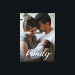 Photo Canvas för Personligen Family för skript<br><div class="desc">Immortalisera dina omhuldade familjestunder med vårt anpassade på arbetsytan, med en modern "Familjepresentation" med vit övertäckning. Den här eleganten är inte bara ett konstens biet. Det är en keepé som på ett vackert sätt fångar kärnan i din familjs kärlek och tillsammans. Anpassa den här arbetsytan med ett foto från din...</div>