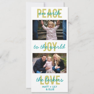 Photo Card för PeaceJoyLove Julkort