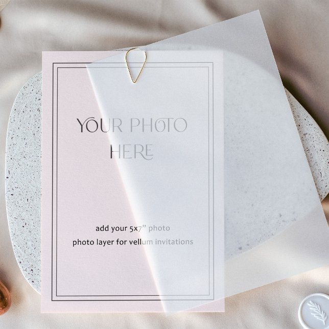 Photo Card For Vellum or Acrylic Invitations Inbjudningar (Skapare uppladdad)