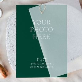 Photo Card for Vellum Wedding Invitations Inbjudningar