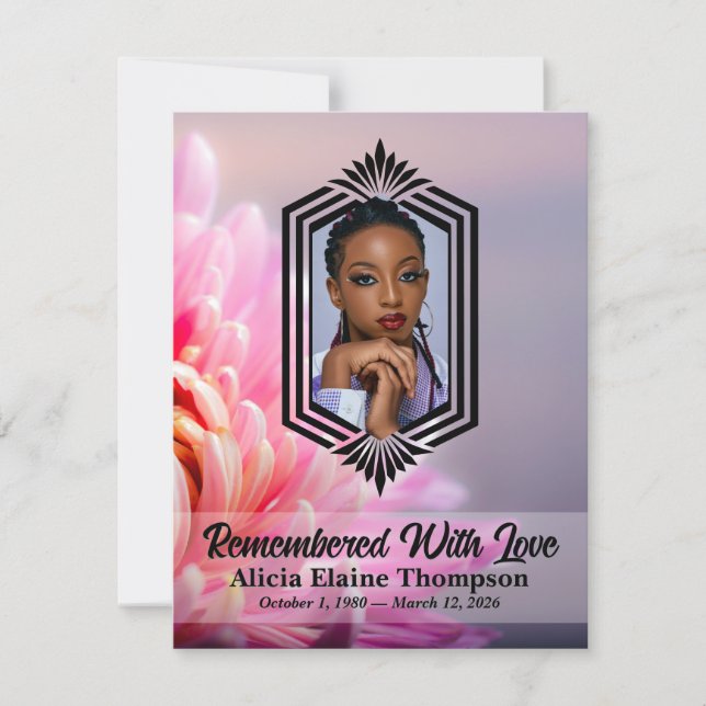 Photo Celebration Program — Pink Chrysanthemum (Framsida)