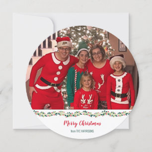 Photo Challenge för julfamiljen Pajamas Julkort