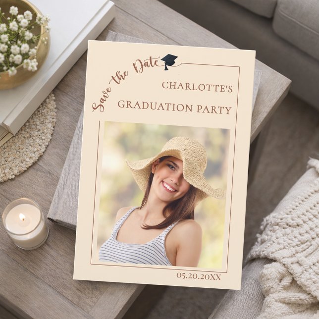 Photo champagne Graduation party Save the Date Spara Datumet (Skapare uppladdad)