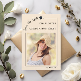 Photo champagne Graduation party Save the Date Spara Datumet