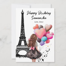 Photo Chic Eiffel Torn, Heart Balloths Birthday