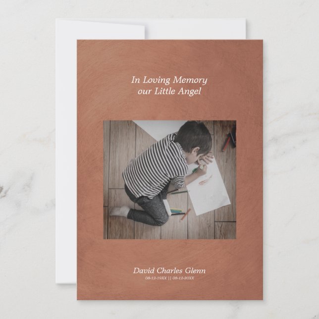 Photo Child Remembering Brown Faux Metallic Effect (Framsida)