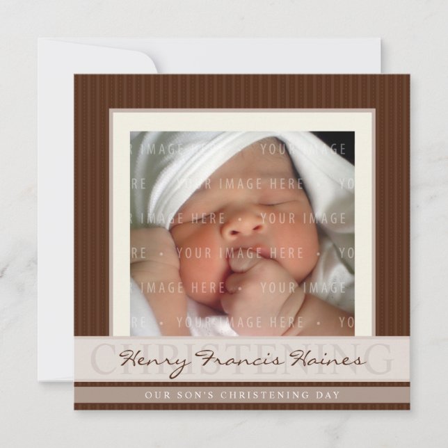 PHOTO CHRISTENING INBJUDAN :: elegance 6SQ (Framsida)