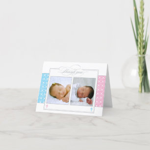 Photo Christening - tackkort   Twillingar