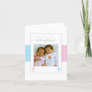 Photo Christening - tackkort   Twillingar