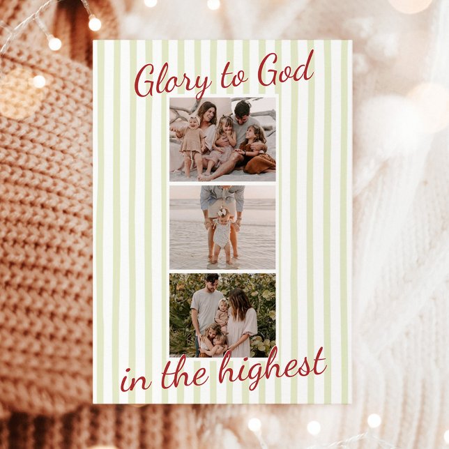 Photo Christmas Cards, Glory to God Religious Card Inbjudningar (Skapare uppladdad)