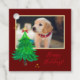 PHOTO christmas hund pet anpassningsbar Gåvor Etiketter