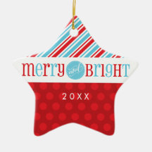 PHOTO CHRISTMAS STAR ORNATION: merry & bright 1