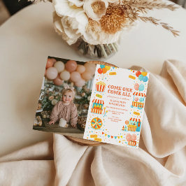 Photo Classic Carnival Storybook Birthday Inbjudningar