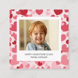 Photo Classroom Valentine Mini Card Personalized Tilläggskort
