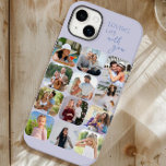 Photo Collage 12 Bild Grid Loving Life med dig<br><div class="desc">Modern fotokollage iphone case med 12 av dina favoritfoton. Den är skriven med Loving Life med dig - perfekt för lycklig minnen med vänner och familj. Fotomallen visningar automatiskt dina foton i fyrkantigt format med rundade hörn, som läggs ut i ett fotorutnät stil. Det mobila omslaget trycks på lila -...</div>