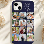 Photo Collage 12 Bild Grid Loving Life med dig<br><div class="desc">Modern fotokollage iphone case med 12 av dina favoritfoton. Den är skriven med Loving Life med dig - perfekt för lycklig minnen med vänner och familj. Fotomallen visningar automatiskt dina foton i fyrkantigt format med rundade hörn, som läggs ut i ett fotorutnät stil. Det mobila omslaget trycks i mörkens lila...</div>
