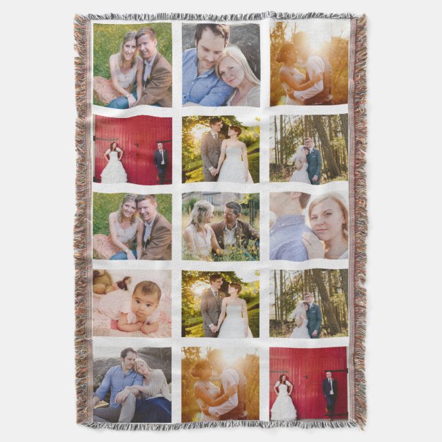 Photo Collage 15 foton White Filt (Framsidan Vertikal)