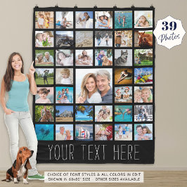 Photo Collage 39 Photo Collage Personlig Fleecefilt