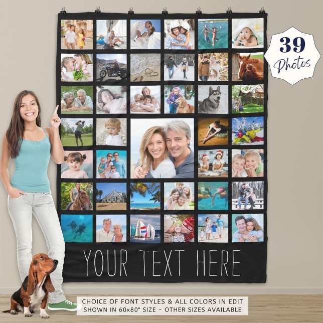 Photo Collage 39 Photo Collage Personlig Fleecefilt (Skapare uppladdad)